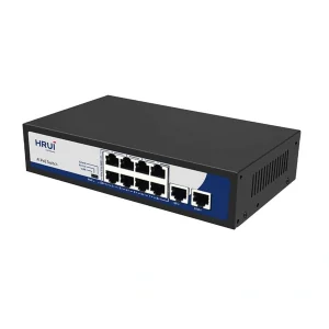 سوئیچ شبکه اچ آر یو آی مدل HR900-AF-82GN دارای ۱۰ پورت POE