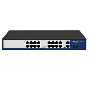 سوئیچ شبکه 16 پورت PoE + Uplink گیگابیت + SFP مدل HRUI HR900-AF-1621GS-300